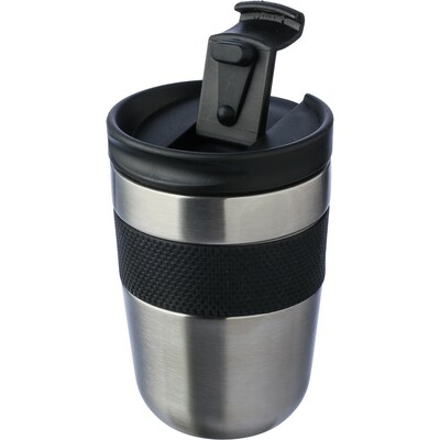 Thermal mug with silicone handle for laser engraving